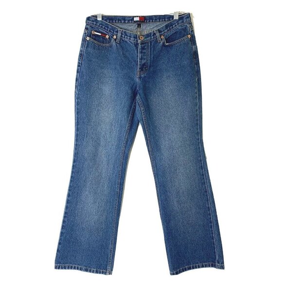 Tommy Junior Women's size 11 Straight Leg Blue Jeans 33 x 32 Vintage - Picture 1 of 9
